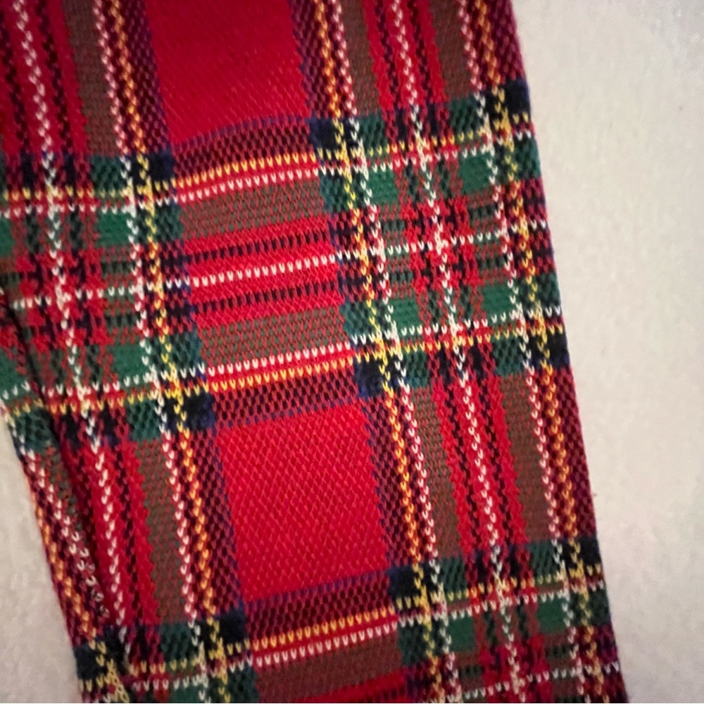 Janie & Jack Red & Green Plaid Pants - Picture 2 of 6